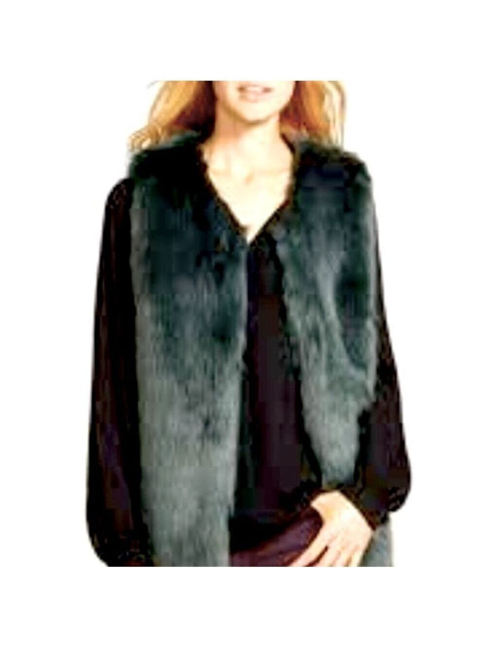 NWT Laundry Whimsigoth Glam Faux Fur Vest size S/M- Mobwife chic